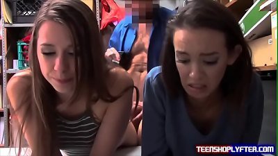 two cute teens Charity Crawford and Zoey Laine are caught and set heterosexual
